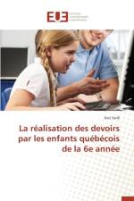 Realisation Des Devoirs Par Les Enfants Quebecois de la 6e Annee af Saidi-A