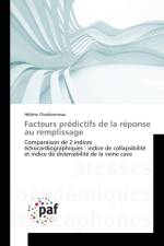 Facteurs Predictifs de la Reponse Au Remplissage af Charbonneau-H