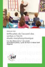Difficultes de l'Accord Des Verbes A l'Ecrit af Zebiri-A