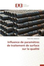 Influence de Parametres de Traitement de Surface Sur La Qualite af Abdeljelile-H