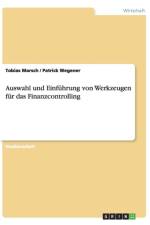 Auswahl und Einfuhrung von Werkzeugen fur das Finanzcontrolling af Tobias Marsch