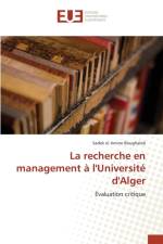 La Recherche En Management A l'Universite d'Alger af Boughaleb-S