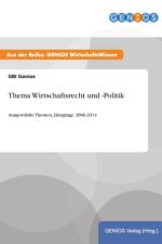 Thema Wirtschaftsrecht und -Politik af Gbi Genios