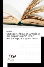 Etude semantique et syntaxique des prepositions a et de af Leila Douh
