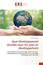 Quel Developpement Durable Pour Les Pays En Developpement af Beloufa-I