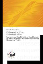 Phenomene, Etre, Phenomenalite af Ahouandjinou-A