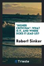 Higher Criticism af Robert Sinker