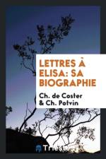 Lettres Elisa af Ch de Coster