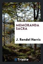 Memoranda Sacra af J Rendel Harris