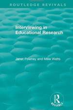 Interviewing in Educational Research af Janet Powney