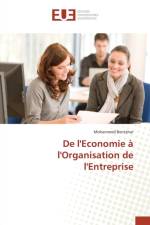 de Leconomie A Lorganisation de Lentreprise af Bentahar-M