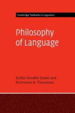 Philosophy of Language af Zoltan Gendler (Yale University Szabo