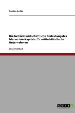Die betriebswirtschaftliche Bedeutung des Mezzanine-Kapitals fur mittelstandische Unternehmen af Handan Arslan