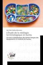 L'Etude de la neologie terminologique en bantu af Adi Gilbert Kadima Batumona