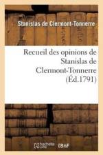 Recueil Des Opinions de Stanislas de Clermont-Tonnerre af Stanislas De Clermont-Tonnerre