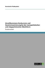 Unvollkommene Konkurrenz und Gewinnmaximierung bei der monopolistischen und oligopolistischen Marktform af Konstantin Pozdnyakov