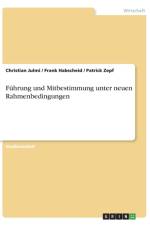 Fuhrung und Mitbestimmung unter neuen Rahmenbedingungen af Christian Julmi
