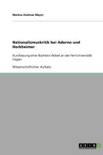 Nationalismuskritik bei Adorno und Horkheimer af Markus Andreas Mayer