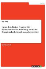 Unter dem Kalten Frieden. Die deutsch-russische Beziehung zwischen Energiesicherheit und Menschenrechten af Siqi Ding