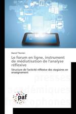 forum en ligne, instrument de mediatisation de l'analyse reflexive af Daniel Therrien