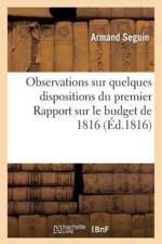 Observations Sur Quelques Dispositions Du Premier Rapport Sur Le Budget de 1816 af Armand Séguin