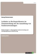Leitfaden zu Rechtsproblemen im Zusammenhang mit der Auszahlung von Sonderzuwendungen af Georg