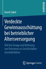 Verdeckte Gewinnausschuttung Bei Betrieblicher Altersversorgung af Gerrit Sabel