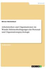 Arbeitswelten und Organisationen im Wandel. Rahmenbedingungen der Personal- und Organisationspsychologie af Miriam Walchshäusl