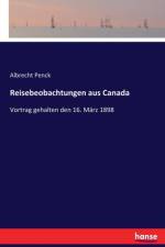 Reisebeobachtungen aus Canada af Albrecht Penck
