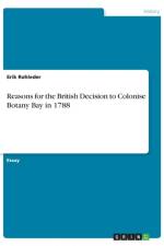 Reasons for the British Decision to Colonise Botany Bay in 1788 af Erik Rohleder