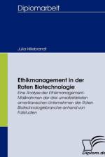 Ethikmanagement in der Roten Biotechnologie af Julia Hillebrandt