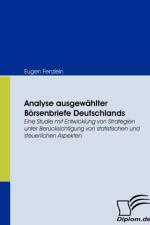 Analyse ausgewahlter Boersenbriefe Deutschlands af Eugen Fenzlein
