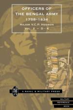 HODSON - OFFICERS OF THE BENGAL ARMY 1758-1834 Volume Two af Major V C P Hodson
