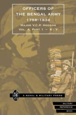 HODSON - OFFICERS OF THE BENGAL ARMY 1758-1834 Volume Five af Major V C P Hodson