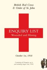 British Red Cross and Order of St John Enquiry List for Wounded and Missing