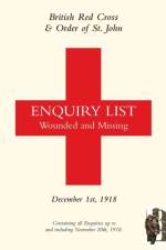 British Red Cross and Order of St John Enquiry List for Wounded and Missing