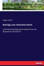 Beitrage zum roemischen Recht af August Sturm