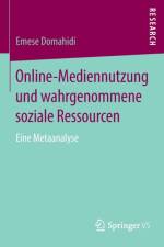 Online-Mediennutzung Und Wahrgenommene Soziale Ressourcen af Emese Domahidi