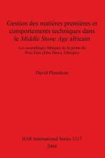 Gestion des matieres premieres et comportements techniques dans le Middle Stone Age africain af David Pleurdeau