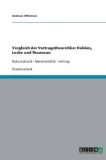 Vergleich der Vertragstheoretiker Hobbes, Locke und Rousseau. Naturzustand, Menschenbild, Vertrag af Andreas Uffelman