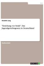 Erziehung vor Strafe. Das Jugendgerichtsgesetz in Deutschland af Hendrik Lang