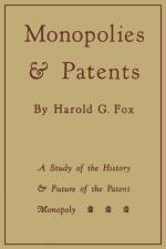 Monopolies and Patents af Harold G Fox