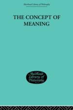 The Concept of Meaning af Thomas E Hill
