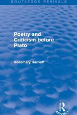 Poetry and Criticism before Plato (Routledge Revivals) af Rosemary Harriott