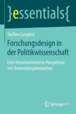 Forschungsdesign in Der Politikwissenschaft af Steffen Ganghof