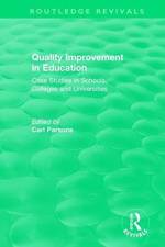 Quality Improvement in Education