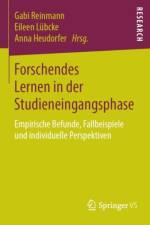 Forschendes Lernen in Der Studieneingangsphase