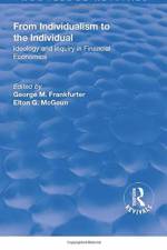 From Individualism to the Individual af George M. Frankfurter