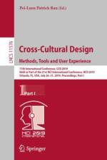Cross-Cultural Design. Methods, Tools and User Experience