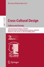 Cross-Cultural Design. Culture and Society